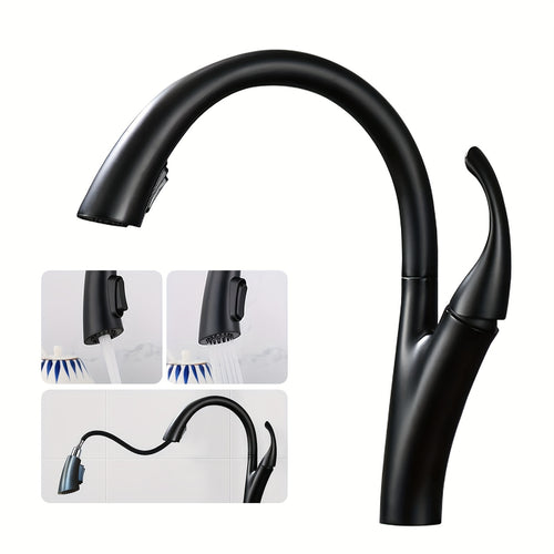 Soqo Flex – Pull-Out Kitchen Faucet with 360° Rotation and Modern Design for Home or Commercial Use!