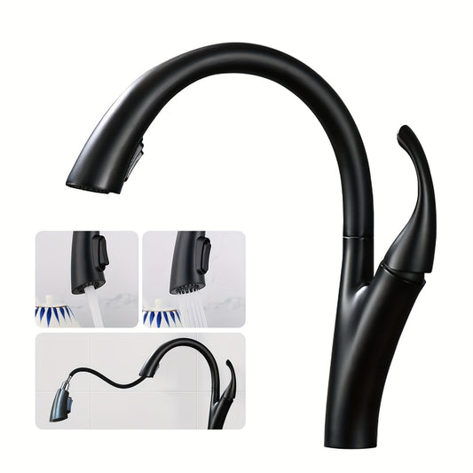 Soqo Flex – Pull-Out Kitchen Faucet with 360° Rotation and Modern Design for Home or Commercial Use!