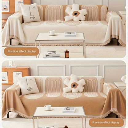 Pet-Friendly Chenille Sofa Cover – Scratch-Resistant and Stylish Protection