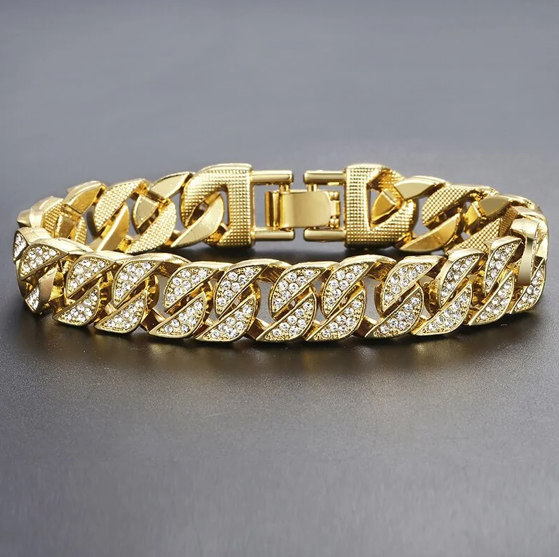 Bracciale cubano Miami Gold Curb