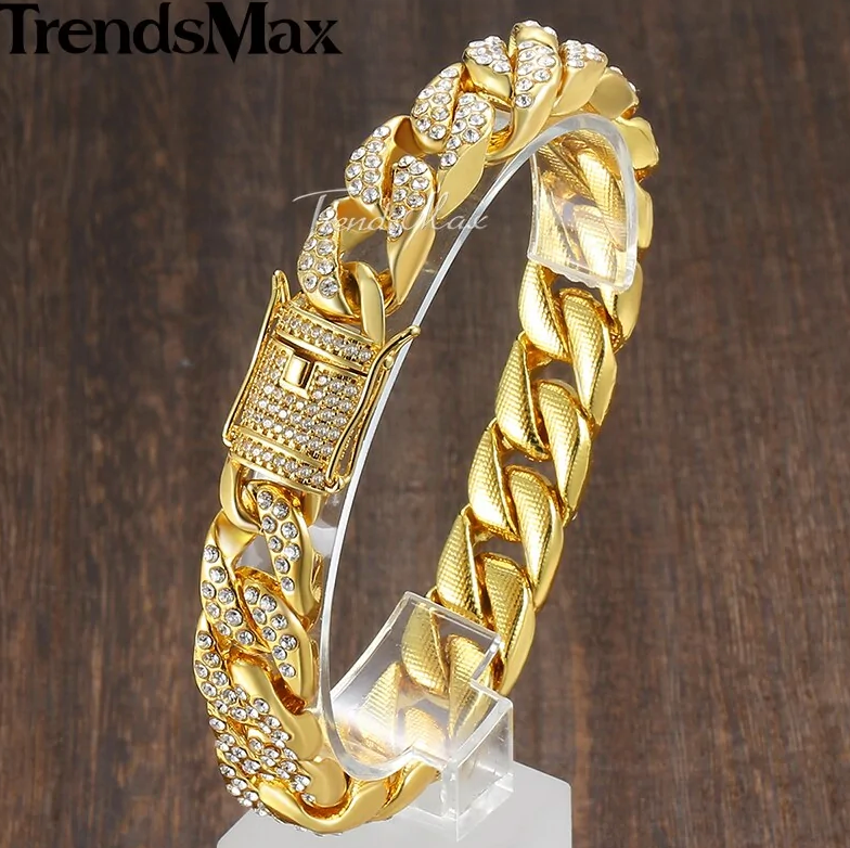 Bracciale cubano Miami Gold Curb