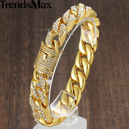Bracciale cubano Miami Gold Curb