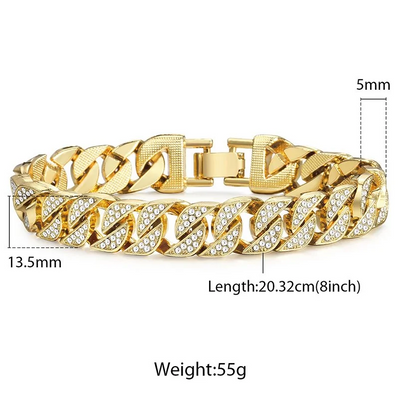 Bracciale cubano Miami Gold Curb