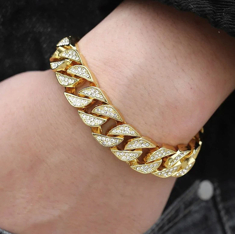 Bracciale cubano Miami Gold Curb