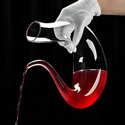 Decanter per vino in cristallo a forma di U da 1500 ml