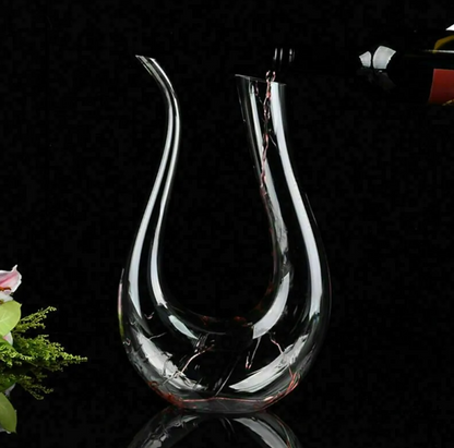 Decanter per vino in cristallo a forma di U da 1500 ml