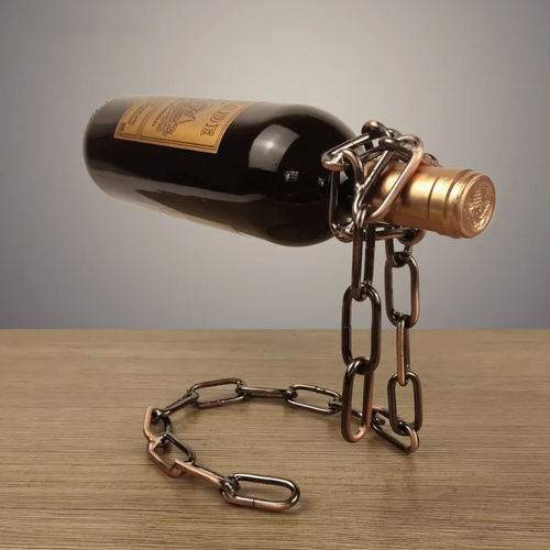 Portabottiglie di vino con catena di ferro magico