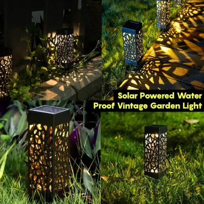 Luce da giardino vintage impermeabile alimentata a energia solare
