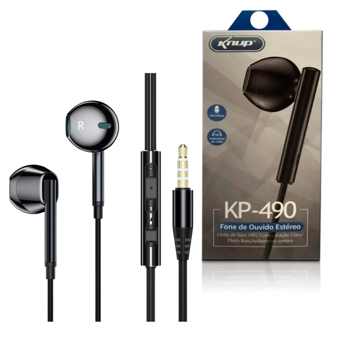 Auriculares Estéreo con Micrófono - Knup Black Series