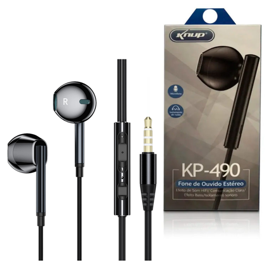 Auriculares Estéreo con Micrófono - Knup Black Series