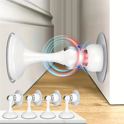 Stainless Steel Magnetic Door Stoppers – No-Drilling Wall and Floor Mounting, Practical and Durable!