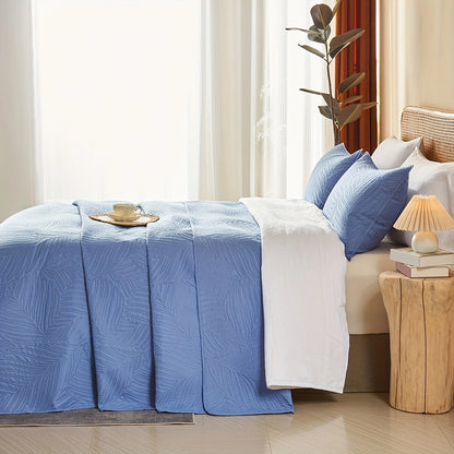 3pcs Elegant Microfiber Quilt Set – Comfort, Style, and Soundwave Technology for All Seasons!