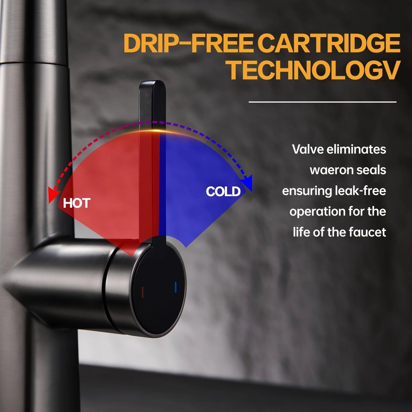 Soqo GreyFlex – 3-Mode Kitchen Faucet with Pull-Down Sprayer and Gun Grey Finish!