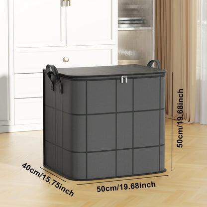 Large Capacity Casual Style Non-Woven Foldable Storage Bag – Organize Clothes and Blankets with Style!