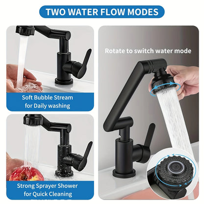 AquaSwivel Pro – Matte Swivel Faucet for Kitchen and Bathroom with 1080° Rotation and Modern Design!