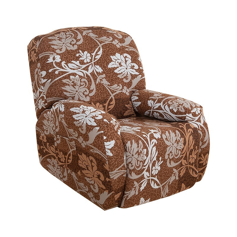 4Pcs/set Milk Stretch Recliner Sofa Covers – Elastic, Washable, and Stylish Protection for Your Living Room!