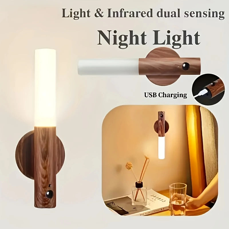 Motion Sensing Night Light – Minimalist Design for Bedrooms, Stairs, and Cabinets!