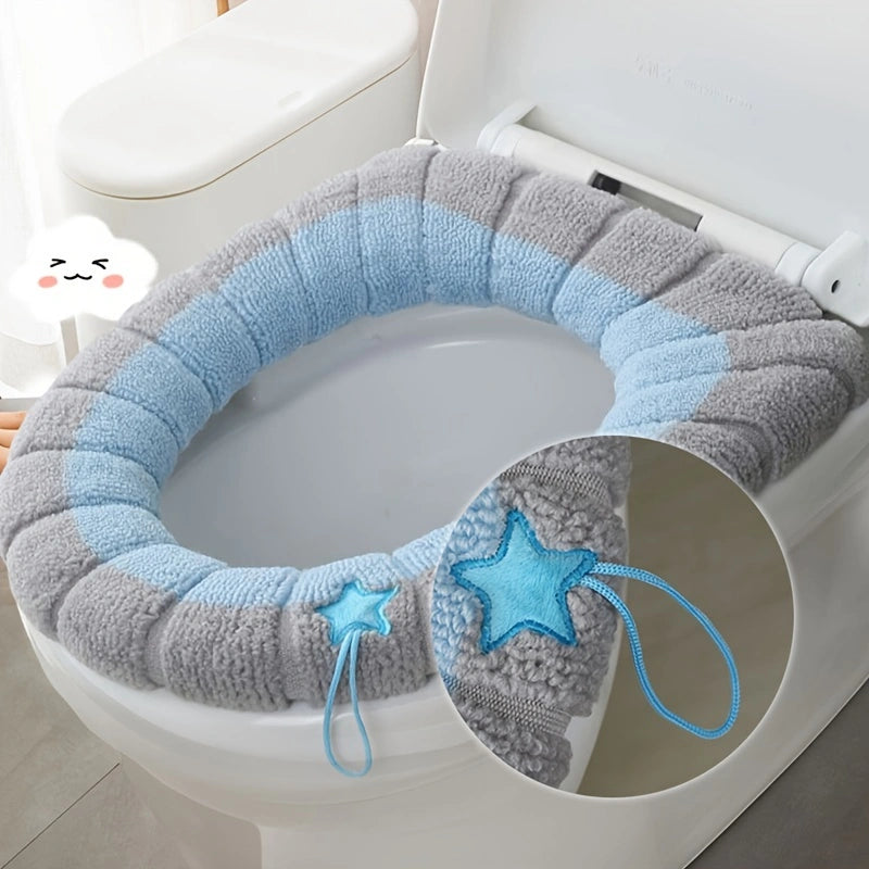 4Pcs Soft Toilet Seat Cover Pads – Comfort, Warmth, and Practicality for Your Bathroom!