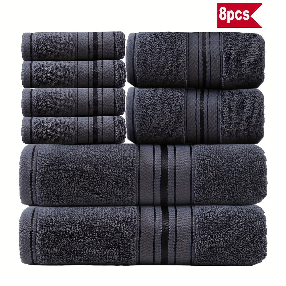 8 Premium Towels – Maximum Absorption and Comfort for Bathroom, Hotel, Spa, and Gym!