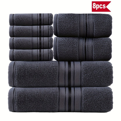 8 Premium Towels – Maximum Absorption and Comfort for Bathroom, Hotel, Spa, and Gym!