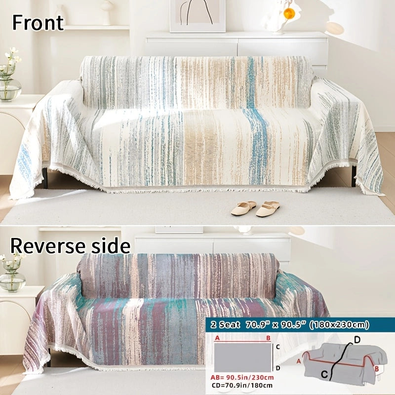 Versatile Chenille Sofa Cover – Comfort, Style, and All-Season Protection!