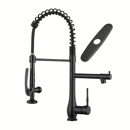 SteelFlow Duo – High Pressure Kitchen Faucet with Dual Head and Stainless Steel Design!