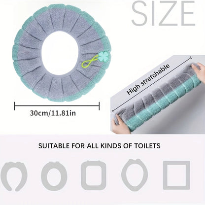 4Pcs Soft Toilet Seat Cover Pads – Comfort, Warmth, and Practicality for Your Bathroom!