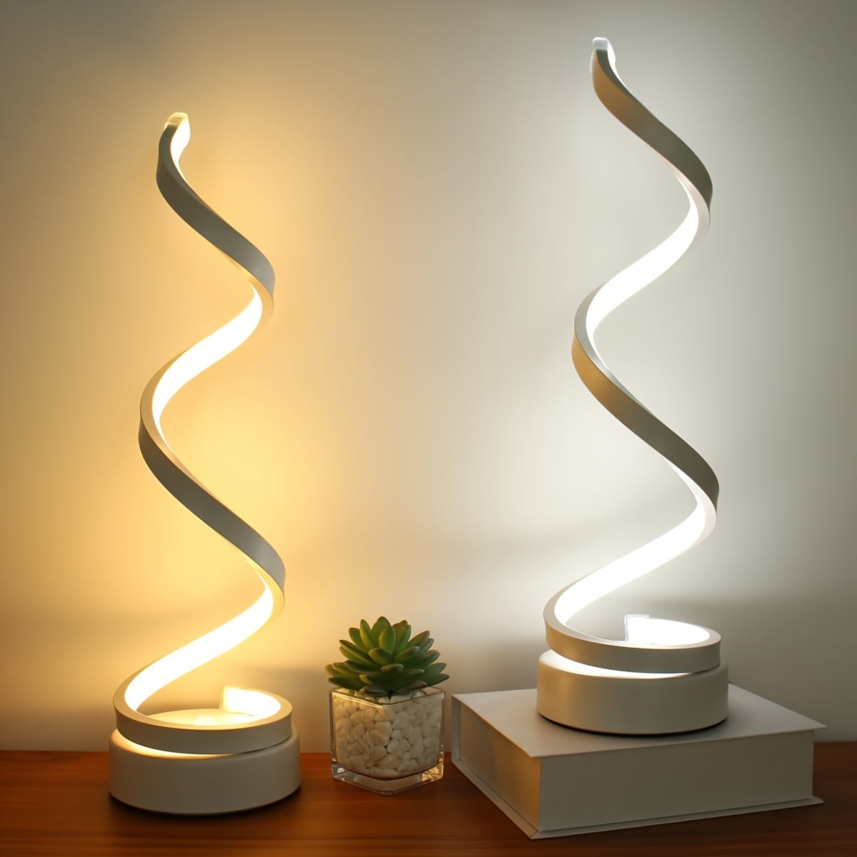 Vintage-Inspired Spiral LED Desk Lamp – Elegant &amp; Adjustable Lighting