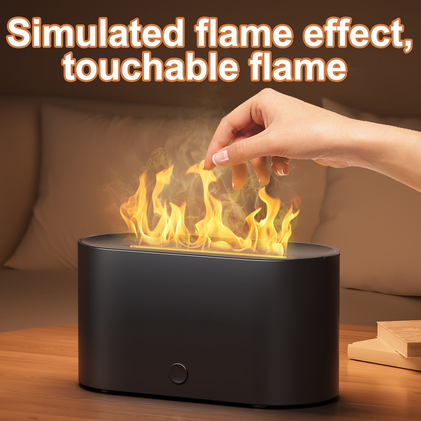 7-Color Simulated Flame Humidifier