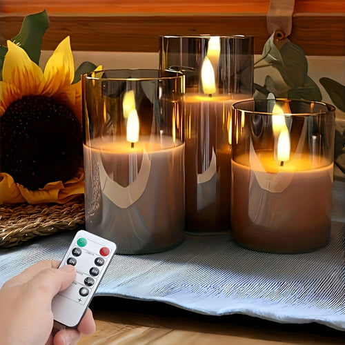 Remote Control LED Electronic Candles – Romantic Decoration for Weddings, Parties, and Special Moments!