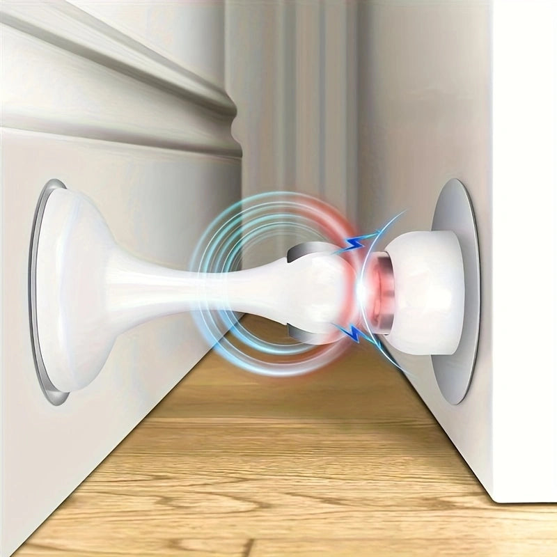 Stainless Steel Magnetic Door Stoppers – No-Drilling Wall and Floor Mounting, Practical and Durable!