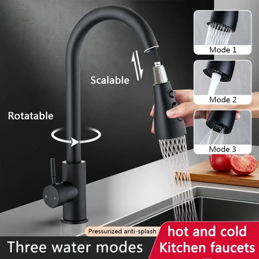 AquaFlex Duo&nbsp;– Modern Kitchen and Balcony Faucet with 3 Spray Modes and Easy Installation!