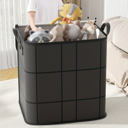 Large Capacity Casual Style Non-Woven Foldable Storage Bag – Organize Clothes and Blankets with Style!