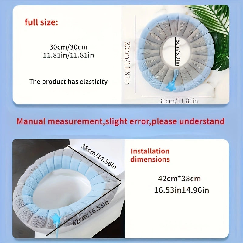 4Pcs Soft Toilet Seat Cover Pads – Comfort, Warmth, and Practicality for Your Bathroom!