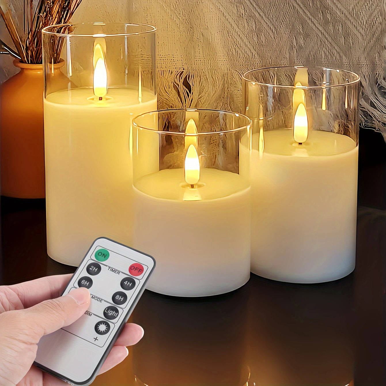 Remote Control LED Electronic Candles – Romantic Decoration for Weddings, Parties, and Special Moments!