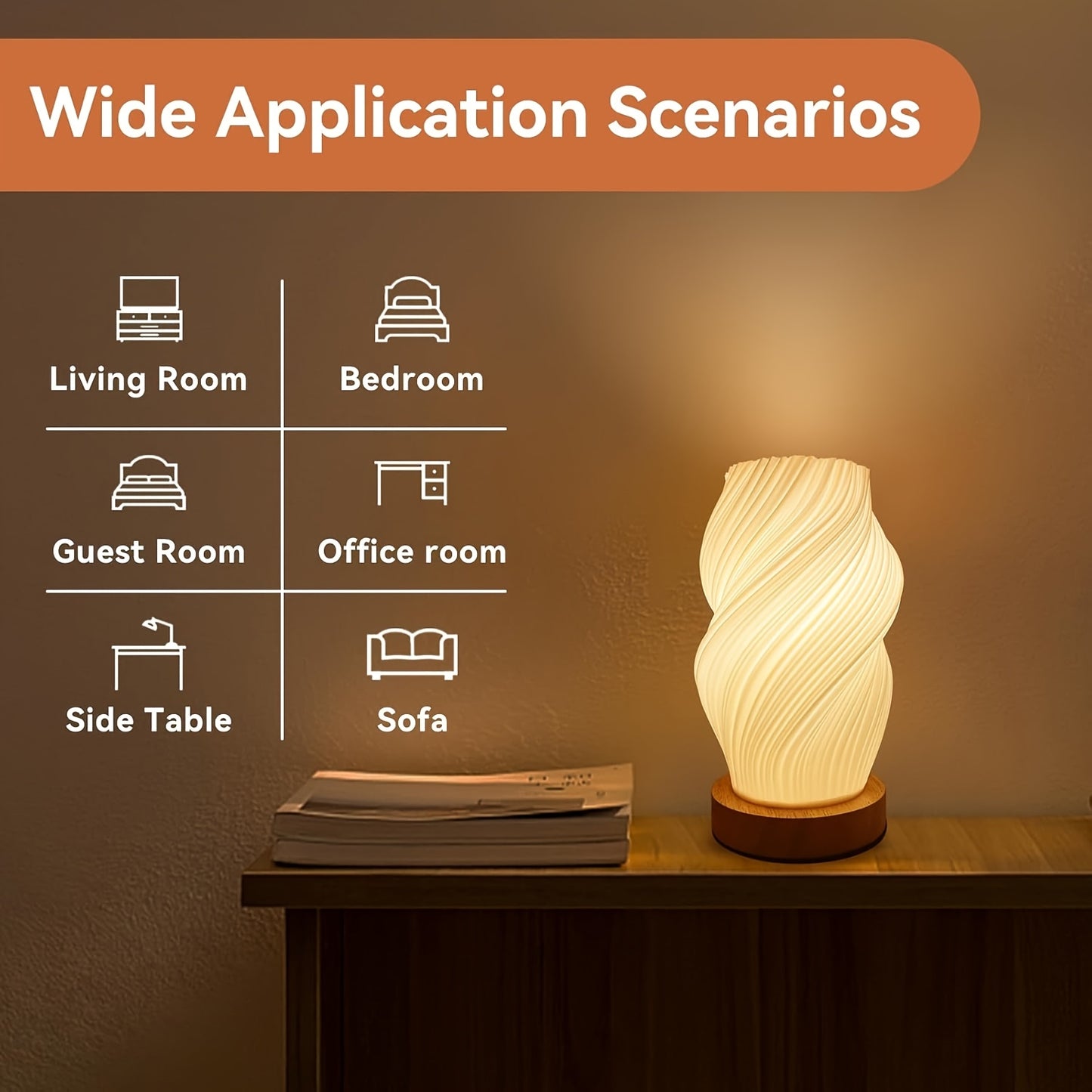 Dimmable Bedside Lamp – Elegant Lighting for Small Spaces