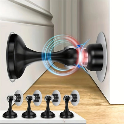 Stainless Steel Magnetic Door Stoppers – No-Drilling Wall and Floor Mounting, Practical and Durable!