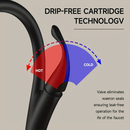 Soqo Flex – Pull-Out Kitchen Faucet with 360° Rotation and Modern Design for Home or Commercial Use!