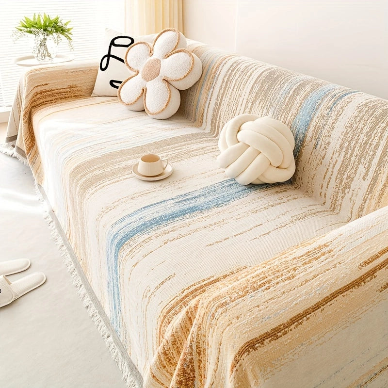 Versatile Chenille Sofa Cover – Comfort, Style, and All-Season Protection!