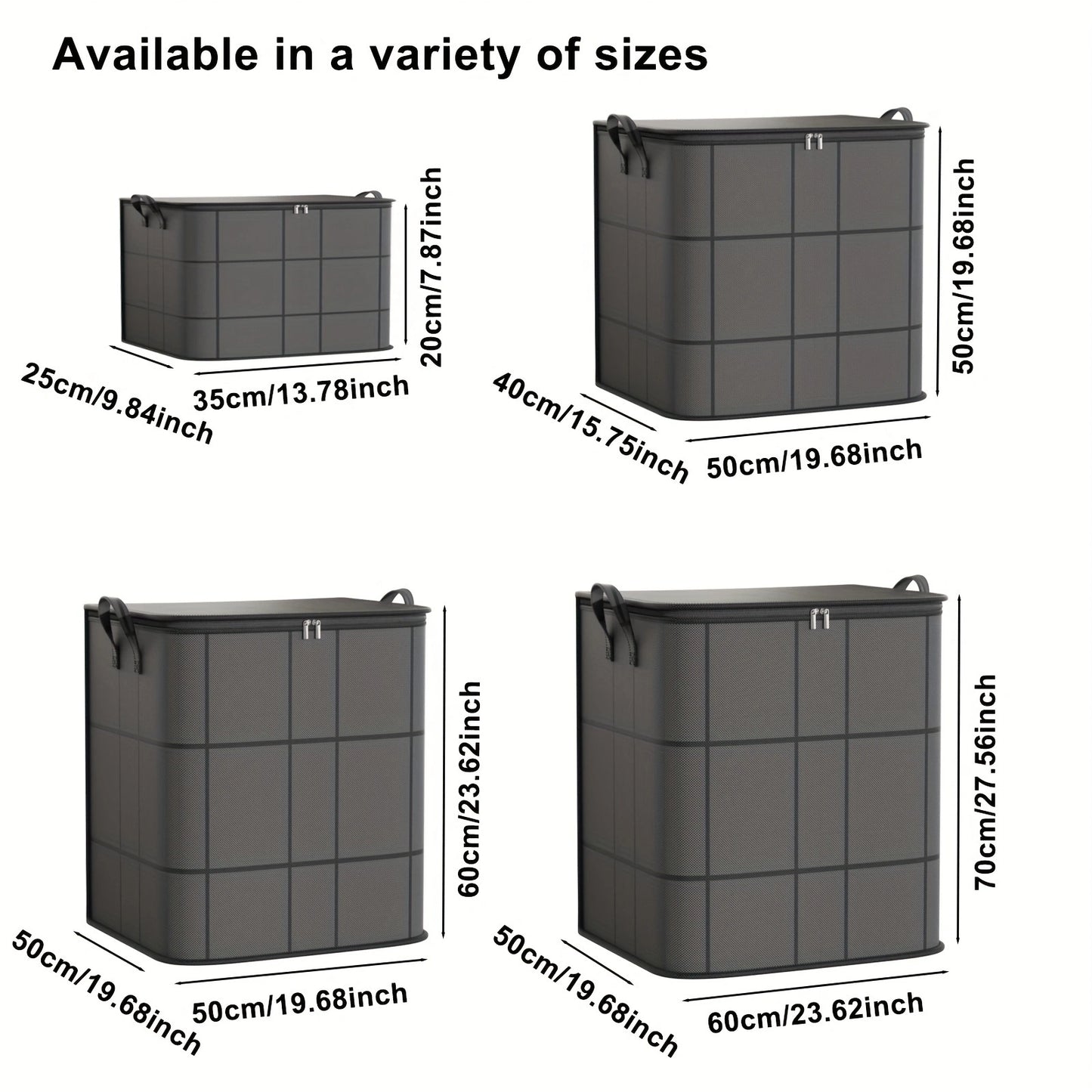 Large Capacity Casual Style Non-Woven Foldable Storage Bag – Organize Clothes and Blankets with Style!