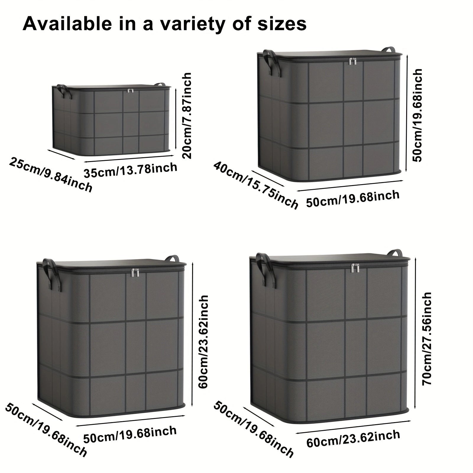 Large Capacity Casual Style Non-Woven Foldable Storage Bag – Organize Clothes and Blankets with Style!