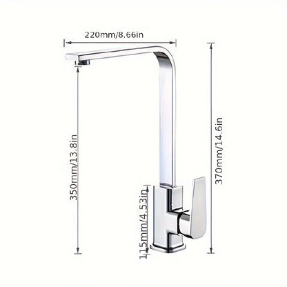 AquaHarvest Pro – Rotatable Faucet for Vegetable Sinks with Modern Design and Hot & Cold Water Control!