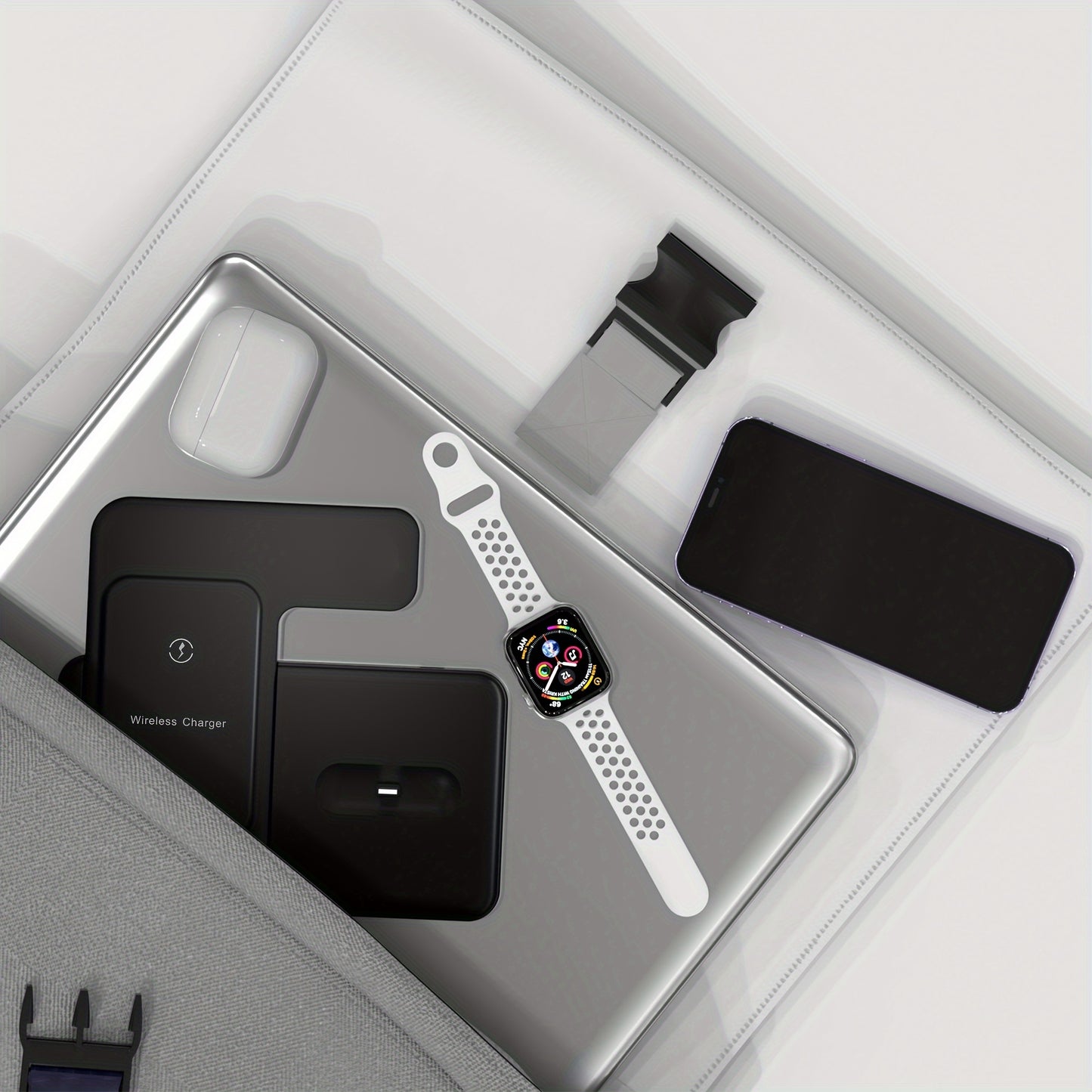 3-in-1 Foldable Wireless Charger – Fast Charging Station for iPhone, Apple Watch & AirPods