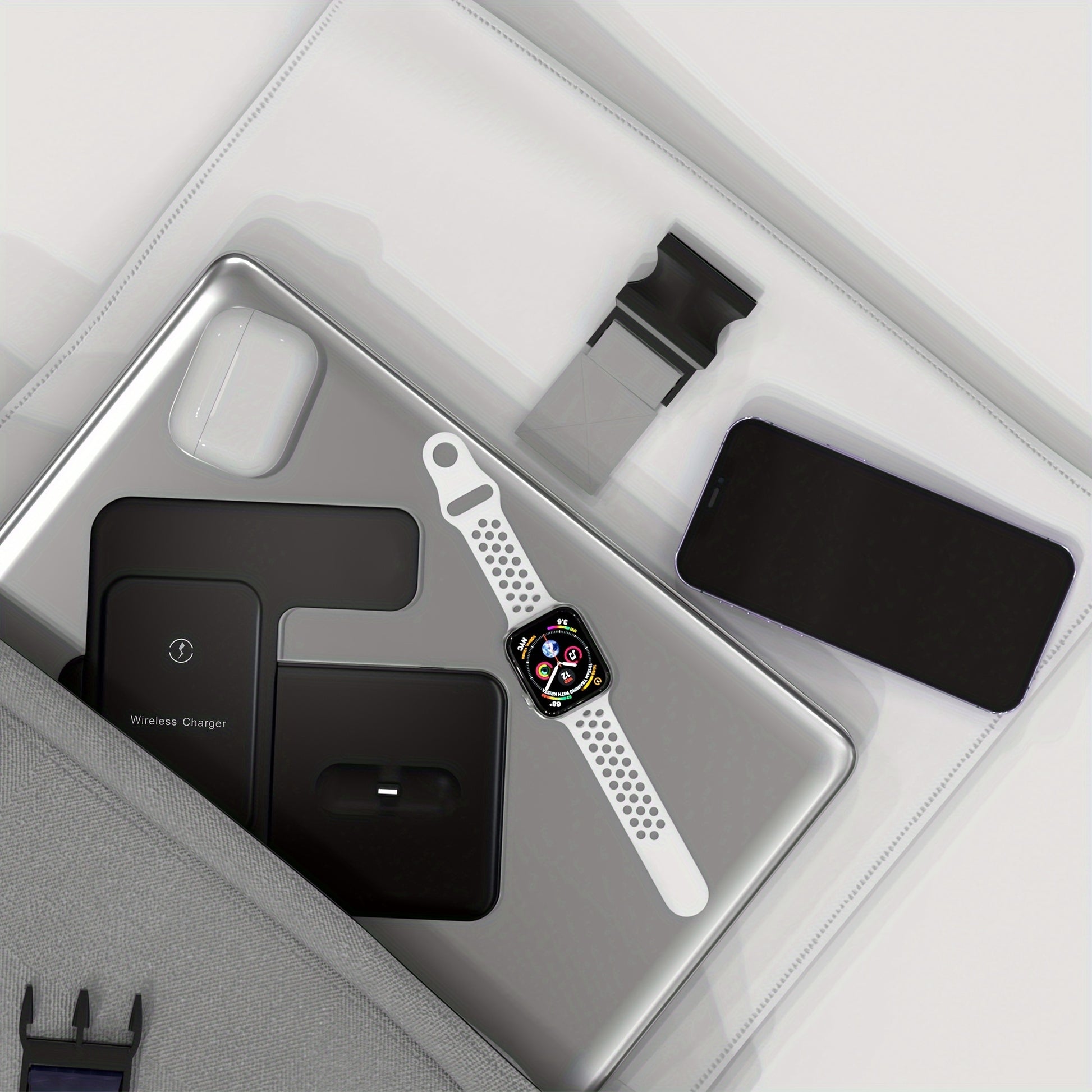 3-in-1 Foldable Wireless Charger – Fast Charging Station for iPhone, Apple Watch & AirPods