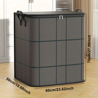 Large Capacity Casual Style Non-Woven Foldable Storage Bag – Organize Clothes and Blankets with Style!