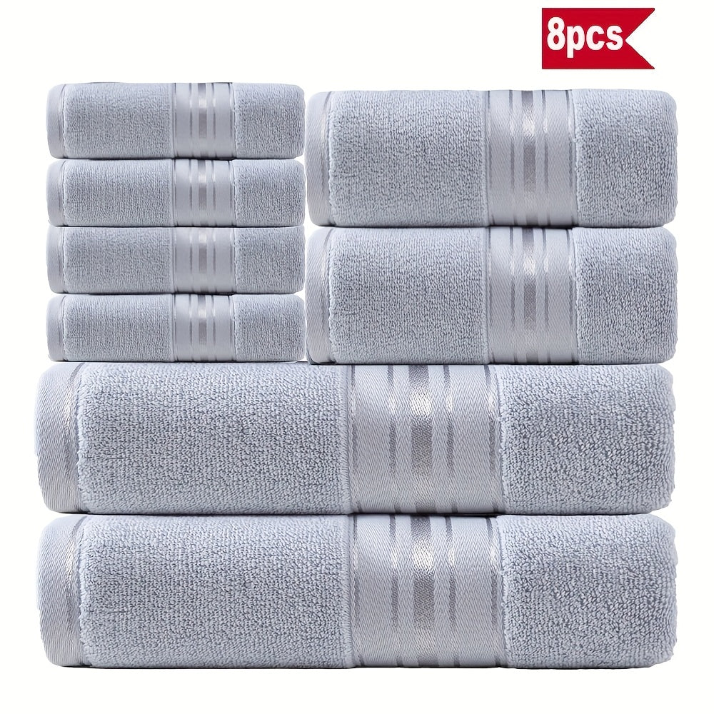 8 Premium Towels – Maximum Absorption and Comfort for Bathroom, Hotel, Spa, and Gym!