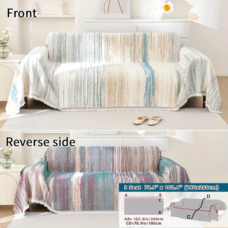 Versatile Chenille Sofa Cover – Comfort, Style, and All-Season Protection!