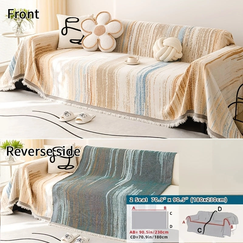 Versatile Chenille Sofa Cover – Comfort, Style, and All-Season Protection!