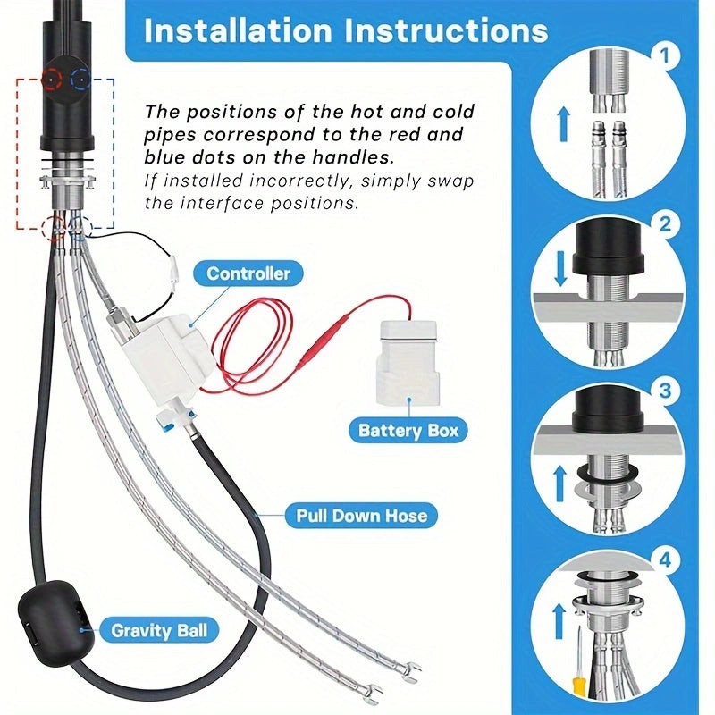 AquaTouch Pro Smart Kitchen Faucet with Touch Sensor, Modern Design, and Water-Saving Technology!