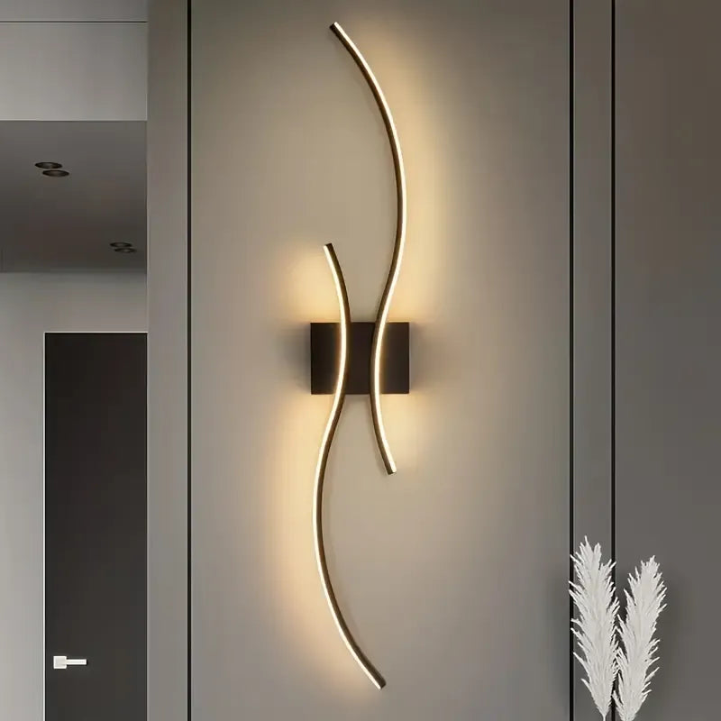 Modern Dimmable LED Wall Sconce in Glass